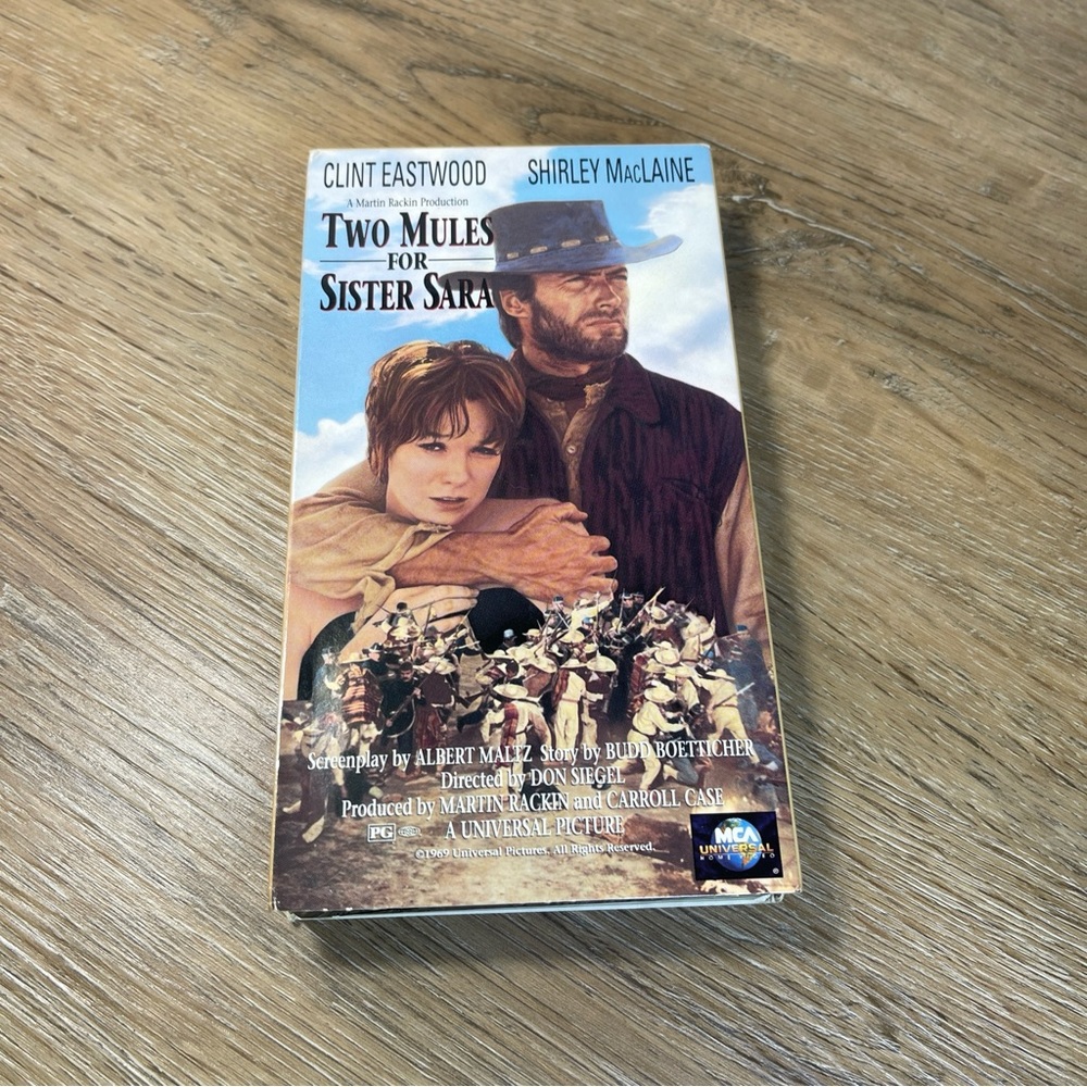Two Mules for Sister Sara VHS, 1995 Clint Eastwood Shirley MacLane Western Movie